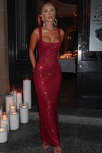 Giovanna Elevated Altea Long Glittery Dress Chic Silhouette Collection