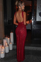 Giovanna Elevated Altea Long Glittery Dress Chic Silhouette Collection