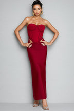 Kila Red Cut Out Maxi Dress