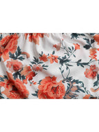 Ditsy Floral Knot Shoulder Ruffle Hem Dress