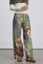 Dmitar Print Barrel Jeans