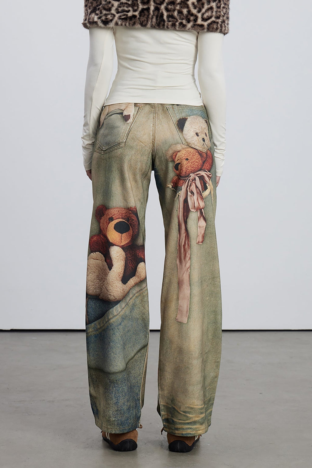 Dmitar Print Barrel Jeans