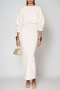 Dominic Balloon Sleeve Bodycon Maxi Dress