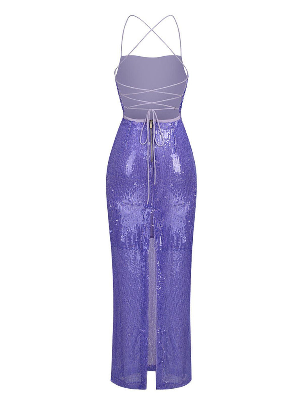 Dominica Sequin Maxi Dress In Purple