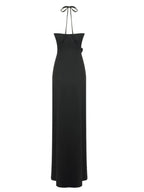Dorcas Halterneck Cutout Maxi Dress In Black