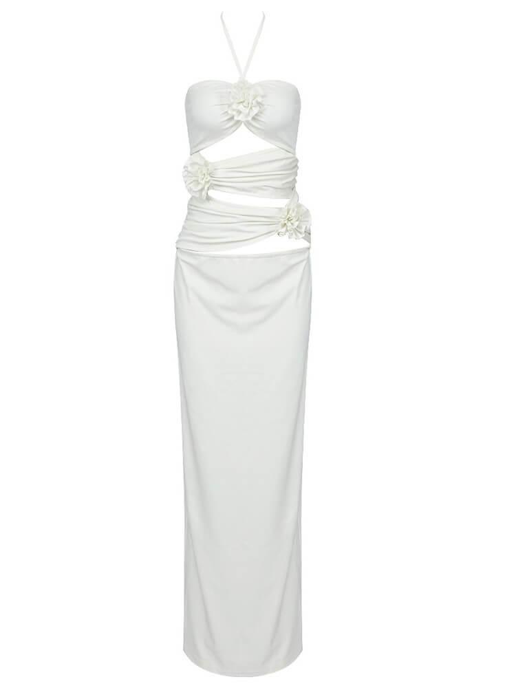 Halterneck Cutout Midi Dress