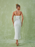 Halterneck Cutout Midi Dress