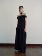 DressBetty - Solid Color Draping Knitted Pleated Skirt