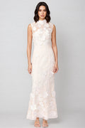 Jastet Embroidered 3D Floral Maxi Dress