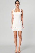 Valentina White Floral Mini Dress