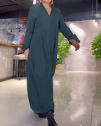 Matilde Chic Long Stretch Dress Soft Elevated Occasion Wear