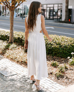 Bay Breeze Cutout Midi Dress Off White