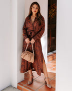 Halina Pocketed Button Down Midi Dress