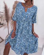 Luisa Effortless Halbarm Blumendress Elevated Occasion Wear
