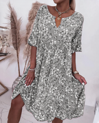 Luisa Effortless Halbarm Blumendress Elevated Occasion Wear