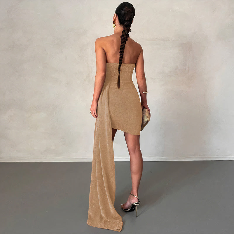 Eliana Exclusive Cocktail Dress with Glitter Elevated Occasion Wear