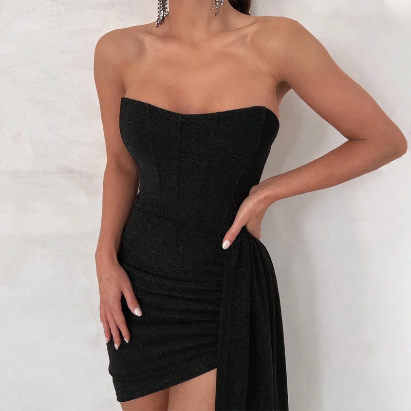 Anice Timeless Cocktail Dress with Glitter Elevated Occasion Wear