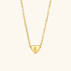 Golden Heartbeat - Initial Necklace