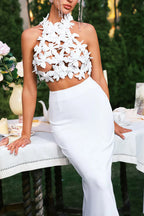 Chance Halterneck Flower Maxi Dress Set