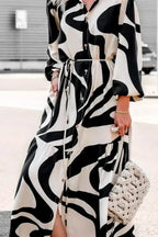 Vanesa Minimalist Effortlessly Chic Printed Maxi Dress Boutique Collection