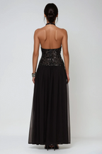 Eivind Tank Top Sequin Mesh Maxi Dress