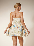 Flower Sequin Embroidered Mini Dress
