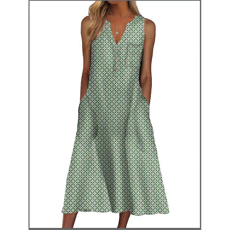 Elegant Chic VNeck Office Lady Pockets Dresses