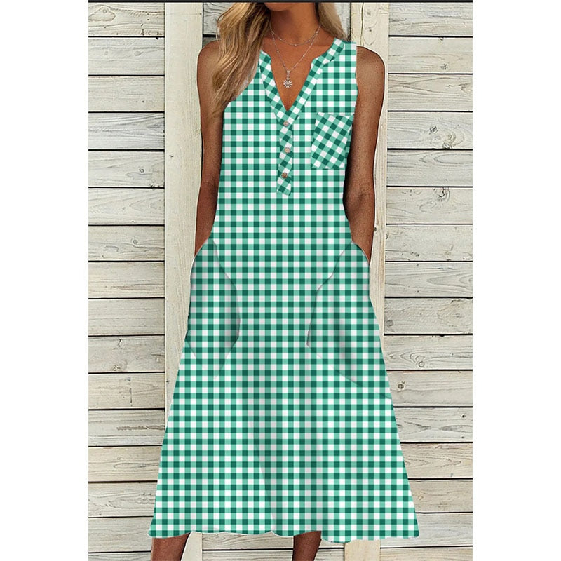 Elegant Chic VNeck Office Lady Pockets Dresses
