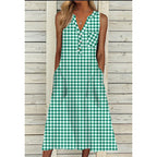 Elegant Chic VNeck Office Lady Pockets Dresses