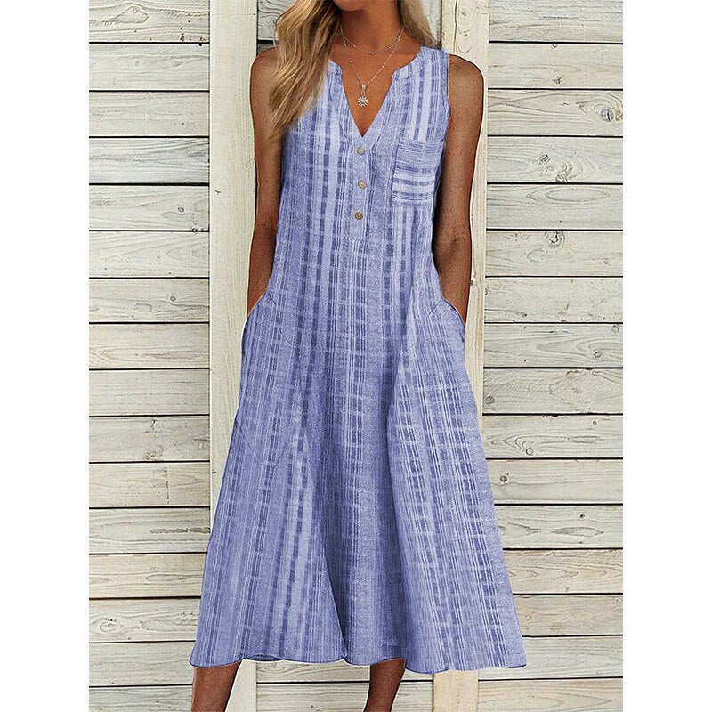 Elegant Chic VNeck Office Lady Pockets Dresses