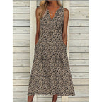 Elegant Chic VNeck Office Lady Pockets Dresses