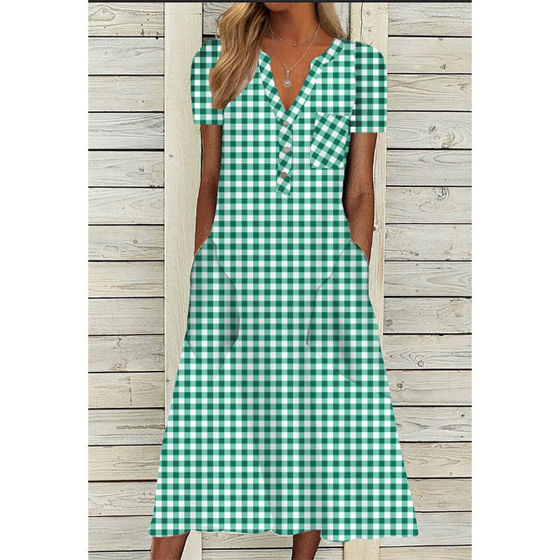 Elegant Chic VNeck Office Lady Pockets Dresses