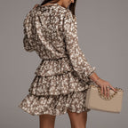 Elegant Floral Print Beach Dress