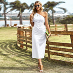 Design Sense Elegant Shoulder Midi Dresses