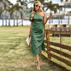 Design Sense Elegant Shoulder Midi Dresses