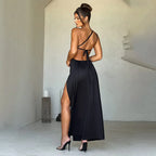 Elegant Red Backless Long Summer Sexy Off Shoulder Bodycon Maxi Party Dress