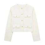 Elegant Solid Fake Fashion Long Single Breasted New Chic Coat