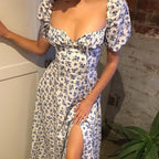 Elegant Summer Dress Women Casual Print Long Dress