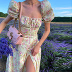 Elegant Summer Dress Women Casual Print Long Dress
