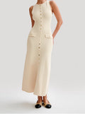 Hadassa Elegant Sleeveless Knit Dress for Women Date Night Outfit