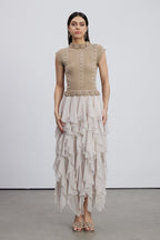 Embla Ruffle Knit Maxi Dress