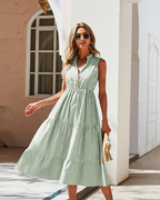 Irene Boutique Striped Midi Dress for Women Premium Wardrobe Essential