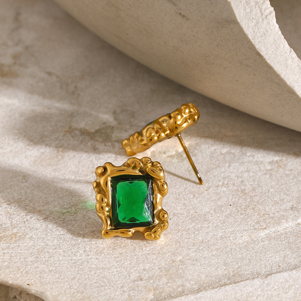 Esmeralda Vintage Stud Earrings