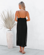 Esplanade Crochet Midi Dress Black FINAL