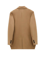 Casual Style Camel Pocket Blazer