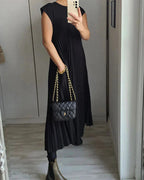 Iru Elevated Sleeveless Pleated Dress Statement Occasion Edit