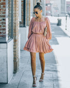 Ayla Smocked Ruffle Mini Dress Rosette FINAL