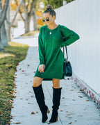 Smoky Mountain Sweater Dress Green