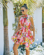 Janan Mix Print Belted Button Down Dress FINAL