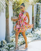 Janan Mix Print Belted Button Down Dress FINAL